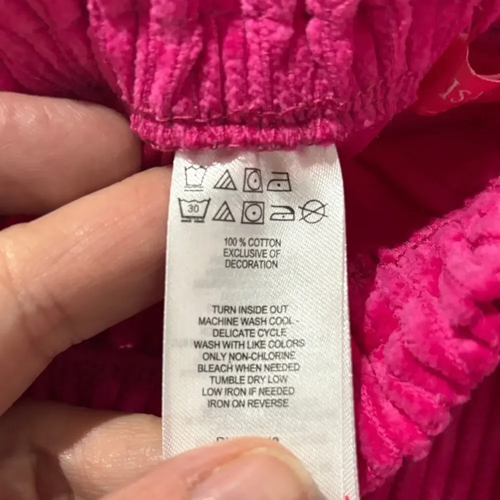 Pink Corduroy Button Skirt